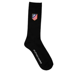 Hombre Atlético de Madrid Calcetines Escudo Bordado Negros