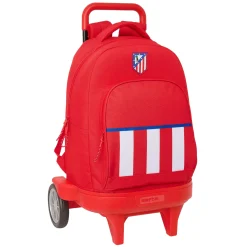 Atlético de Madrid Mochila Carro Extraible Escudo Rayas