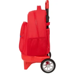 Atlético de Madrid Mochila Carro Extraible Escudo Rayas